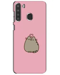 Чохол для Samsung Galaxy A21 (A215) з картинкою «Pusheen серце»