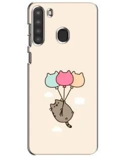 Чехол для Samsung Galaxy A21 (A215) с картинкой «Пушин на шариках»