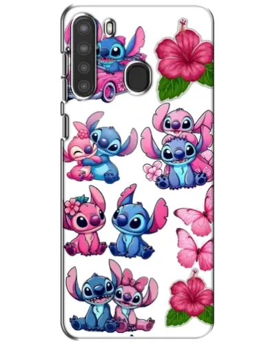 Чехол для Samsung Galaxy A21 (A215) с картинкой «Стикеры Stitch и Angel» Чехол для Samsung Galaxy A21 (A215) с картинкой «Стикеры Stitch и Angel»