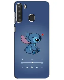 Чехол для Samsung Galaxy A21 (A215) с картинкой «Музыкальный Stitch»