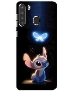 Чехол для Samsung Galaxy A21 (A215) с картинкой «Сияющий Стич»