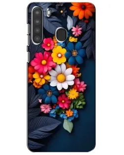 Чехол для Samsung Galaxy A21 (A215) с картинкой «Цветочная феерия»