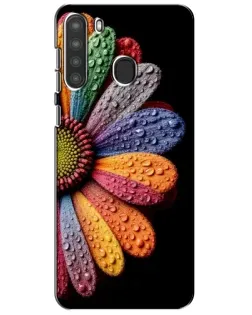Чехол для Samsung Galaxy A21 (A215) с картинкой «Радужный цветок»