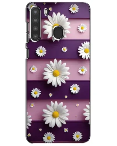 Чехол для Samsung Galaxy A21 (A215) с картинкой «Ромашки на фиолетовом» Чехол для Samsung Galaxy A21 (A215) с картинкой «Ромашки на фиолетовом»