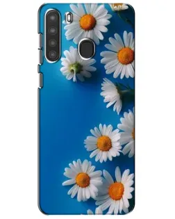 Чехол для Samsung Galaxy A21 (A215) с картинкой «Белоснежные маргаритки»