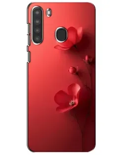 Чехол для Samsung Galaxy A21 (A215) с картинкой «Маковые соцветия»