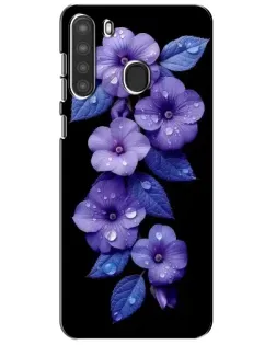 Чехол для Samsung Galaxy A21 (A215) с картинкой «Фиолетовые цветы с росою» Чехол для Samsung Galaxy A21 (A215) с картинкой «Фиолетовые цветы с росою»