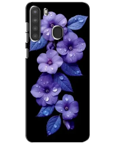 Чехол для Samsung Galaxy A21 (A215) с картинкой «Фиолетовые цветы с росою» Чехол для Samsung Galaxy A21 (A215) с картинкой «Фиолетовые цветы с росою»