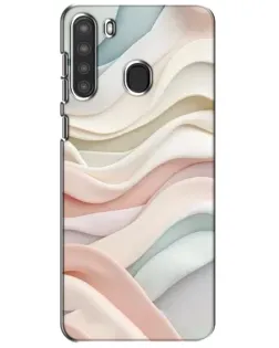 Чехол для Samsung Galaxy A21 (A215) с картинкой «Пастельные нежные волны»