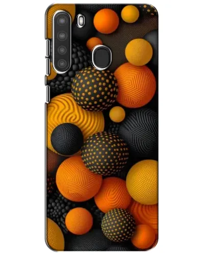 Чехол для Samsung Galaxy A21 (A215) с картинкой «Объемные оранжевые сферы» Чехол для Samsung Galaxy A21 (A215) с картинкой «Объемные оранжевые сферы»