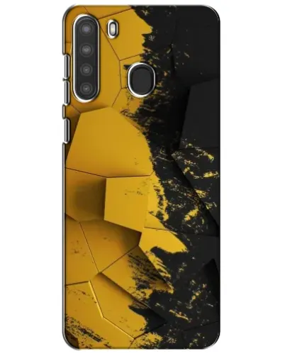Чехол для Samsung Galaxy A21 (A215) с картинкой «Золотые осколки геометрии» Чехол для Samsung Galaxy A21 (A215) с картинкой «Золотые осколки геометрии»