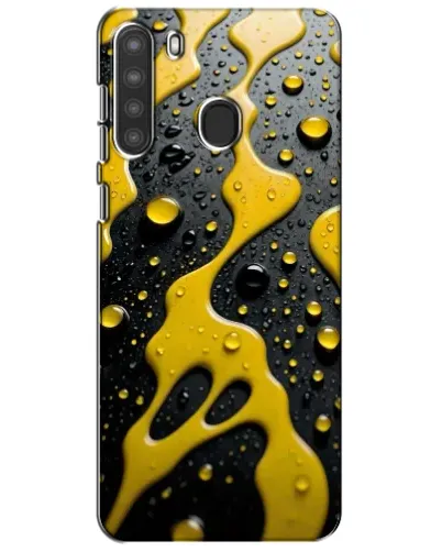 Чехол для Samsung Galaxy A21 (A215) с картинкой «Жидкое желтое золото» Чехол для Samsung Galaxy A21 (A215) с картинкой «Жидкое желтое золото»
