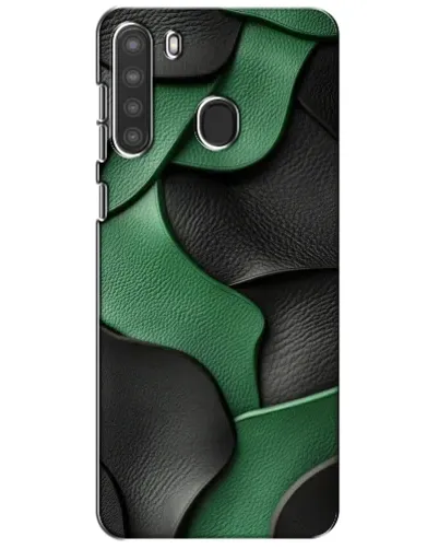 Чехол для Samsung Galaxy A21 (A215) с картинкой «Зеленые кожаные волны» Чехол для Samsung Galaxy A21 (A215) с картинкой «Зеленые кожаные волны»