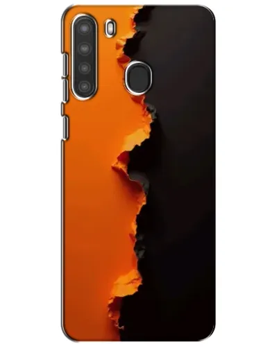 Чехол для Samsung Galaxy A21 (A215) с картинкой «Оранжевый разлом» Чехол для Samsung Galaxy A21 (A215) с картинкой «Оранжевый разлом»