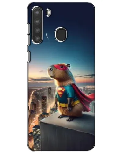 Чехол для Samsung Galaxy A21 (A215) с картинкой «Капи-мен супергерой»