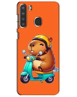 Чехол для Samsung Galaxy A21 (A215) с картинкой «Капибара на скутере» Чехол для Samsung Galaxy A21 (A215) с картинкой «Капибара на скутере»