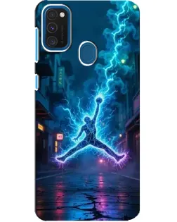 Чехол для Samsung Galaxy A21s с картинкой «Jordan Gold Jumpman»
