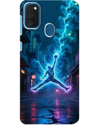 Чехол для Samsung Galaxy A21s с картинкой «Jordan Gold Jumpman»