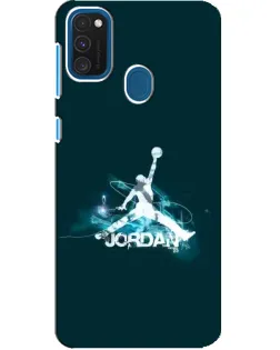 Чехол для Samsung Galaxy A21s с картинкой «Jordan Blue Fire»