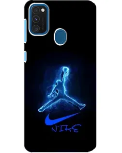 Чехол для Samsung Galaxy A21s с картинкой «Jordan Neon Blue»