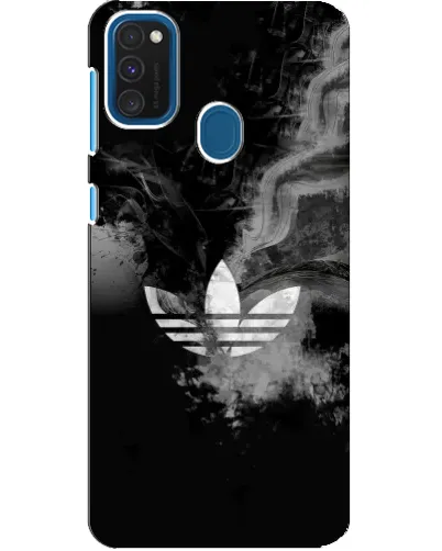 Чехол для Samsung Galaxy A21s с картинкой «Абстрактный дым Adidas»