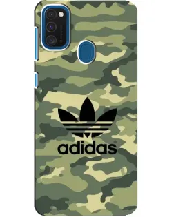 Чехол для Samsung Galaxy A21s с картинкой «Милитари стиль Adidas»
