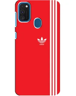 Чехол для Samsung Galaxy A21s с картинкой «Красный минимализм Adidas»