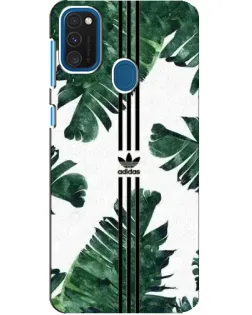 Чехол для Samsung Galaxy A21s с картинкой «Пальмовые листья адидас»