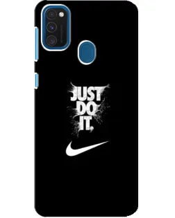 Чехол для Samsung Galaxy A21s с картинкой «Текстовый принт Nike»