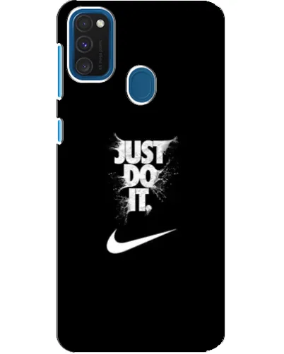 Чехол для Samsung Galaxy A21s с картинкой «Текстовый принт Nike»