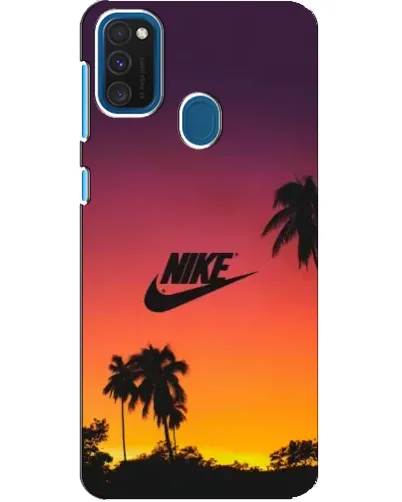 Чехол для Samsung Galaxy A21s с картинкой «Nike на закате солнца»