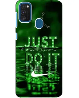 Чехол для Samsung Galaxy A21s с картинкой «Зеленый неоновый Nike»