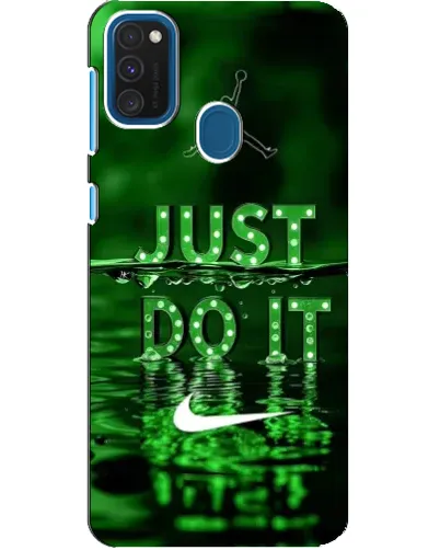 Чехол для Samsung Galaxy A21s с картинкой «Зеленый неоновый Nike»