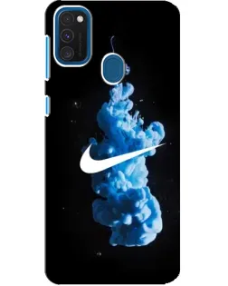 Чехол для Samsung Galaxy A21s с картинкой «Nike и синий дым»