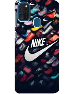 Чехол для Samsung Galaxy A21s с картинкой «Коллекция кроссовок Nike»