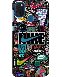 Чохол для Samsung Galaxy A21s з картинкою «Яскравий колаж Nike»