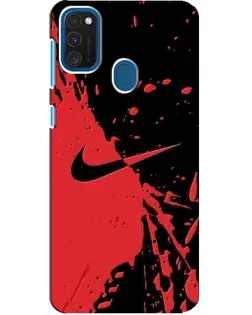 Чохол для Samsung Galaxy A21s з картинкою «Червоні бризки Nike»