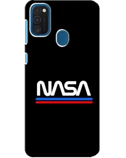 Чехол для Samsung Galaxy A21s с картинкой «NASA — классика Red Blue»