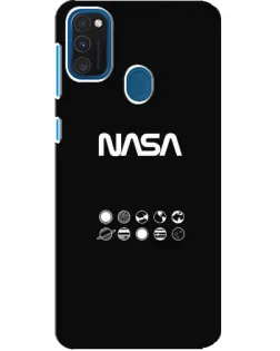 Чехол для Samsung Galaxy A21s с картинкой «NASA — технический принт»
