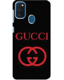Чохол для Samsung Galaxy A21s з картинкою «Gucci — червоний логотип»