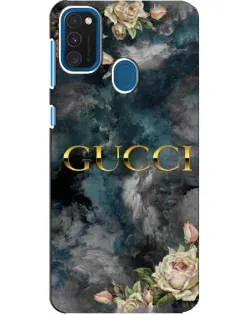Чехол для Samsung Galaxy A21s с картинкой «Абстрактные цветы Gucci»