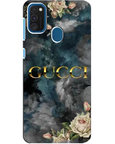Чехол для Samsung Galaxy A21s с картинкой «Абстрактные цветы Gucci»