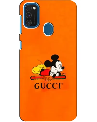 Чохол для Samsung Galaxy A21s з картинкою «Міккі Маус Gucci — помаранч»
