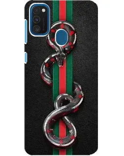 Чехол для Samsung Galaxy A21s с картинкой «Gucci — змея на полосе»