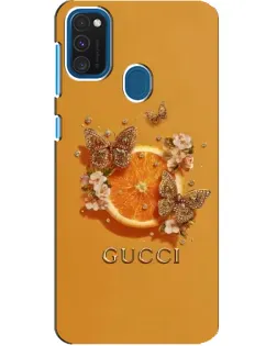 Чехол для Samsung Galaxy A21s с картинкой «Gucci — золотые бабочки»