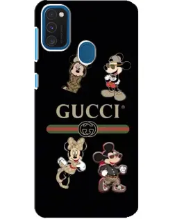 Чехол для Samsung Galaxy A21s с картинкой «Gucci — герои Disney и монограмма»
