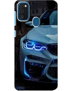 Чехол для Samsung Galaxy A21s с картинкой «Взгляд BMW с синими фарами» Чехол для Samsung Galaxy A21s с картинкой «Взгляд BMW с синими фарами»