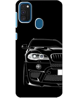 Чехол для Samsung Galaxy A21s с картинкой «Темный силуэт BMW»