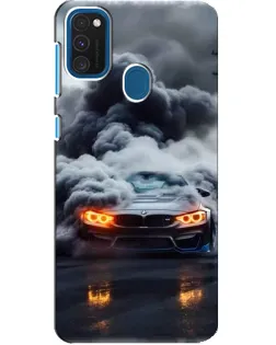 Чехол для Samsung Galaxy A21s с картинкой «BMW в дыму»
