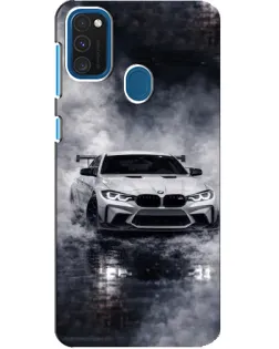 Чехол для Samsung Galaxy A21s с картинкой «BMW сквозь туман»